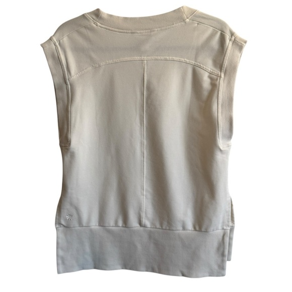 Athleta Retroterry V Neck Sweatshirt Tee in Magnolia White, Size XS - Picture 8 of 10